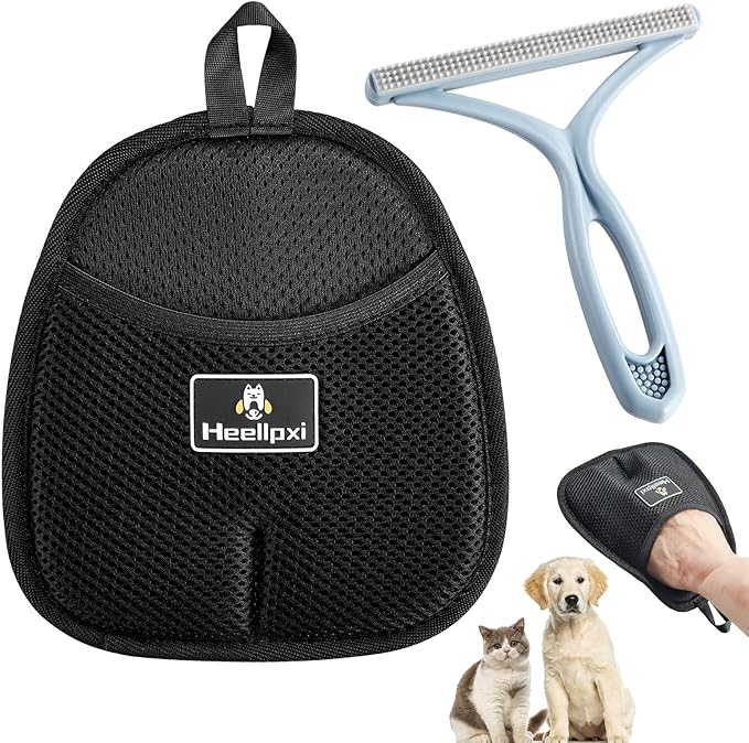 Gloves Pet Hair Removal, Pet Hair Remover Glove, Washable Reusable Dogs Cats Hair Gloves for Furniture Bed Sheets Couch Clothes Carpet Car
