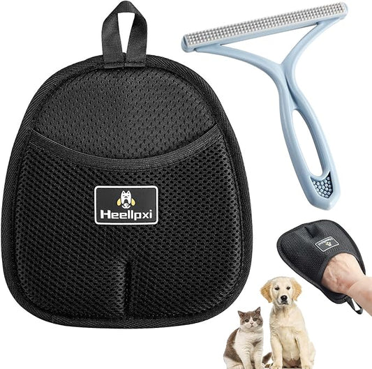 Gloves Pet Hair Removal, Pet Hair Remover Glove, Washable Reusable Dogs Cats Hair Gloves for Furniture Bed Sheets Couch Clothes Carpet Car