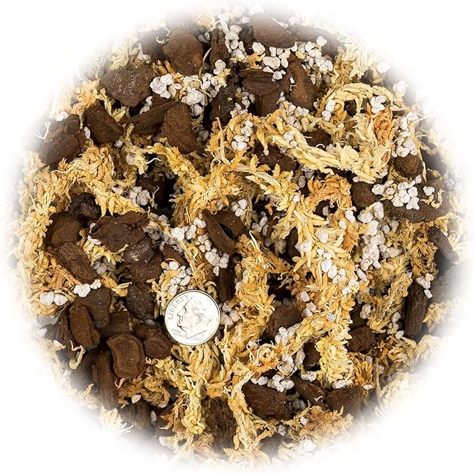 Premium Sphagnum Moss, Perlite and New Zealand Pine Bark Blend for Carnivorous Plants - Perfect for Venus Fly Traps, Pitcher Plants, Sarracenia, Butterworts, and Sundews by GARDENERA - 5 Quart Bag