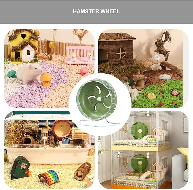 Doefo Silent Hamster Wheel 6 Inch - Quiet Hamster Wheel Dwarf Hamster Toys | Hamster Exercise Wheels Small Animal Toys, Exercise Wheel for Hamsters, Gerbils, Mice, Hedgehog