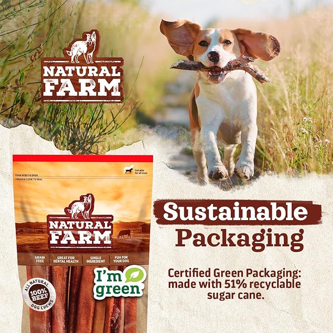 Natural Farm Chicken Stuffed Collagen Chews for Dogs (4-5 Inch, 10 Pack), Rawhide-Free Collagen Sticks, Odor-Free Natural Dog Chews, Long Lasting Treats for Small, Medium Dogs