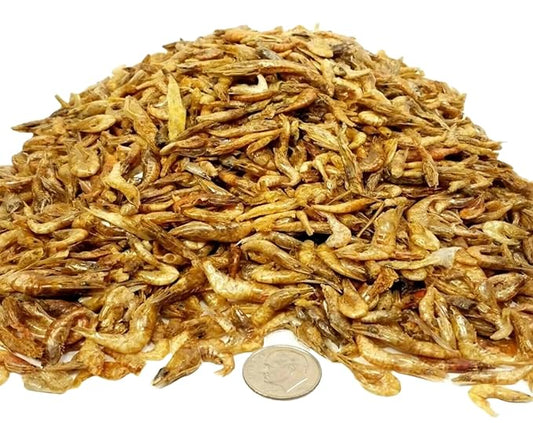 Aquatic Foods Inc. 5oz Red Shrimp 3/8" to 1/2" Freeze Dried Red Shrimp, Floating Shrimp for Cichlids, Large Fish, All Tropicals, Koi & Pond Fish, Rodents, Reptiles, Turtles 5.0oz Bag