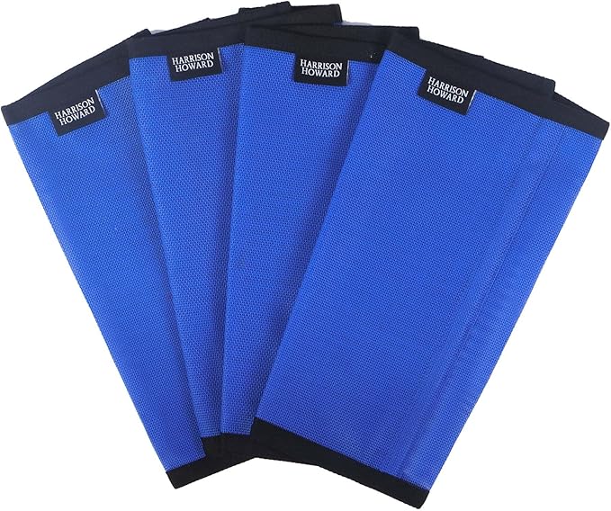 Harrison Howard Loose-Fitting Horse Fly Leggings Breathable, Tear-Resistant Fine Mesh Leg Guards Stay-on Comfortable Fly Boots (Set of 4) Blue Medium