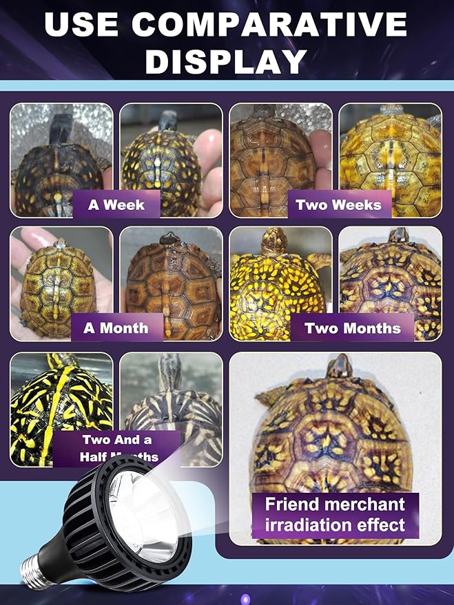 LED UVB Light for Reptiles, 10W 10.0 LED UVA UVB Lamp, Reptile UVB Bulb for Bearded Dragon Lizard Gecko Snake Turtle, Provide Sufficient UVB Exposure Tropical & Desert Reptiles