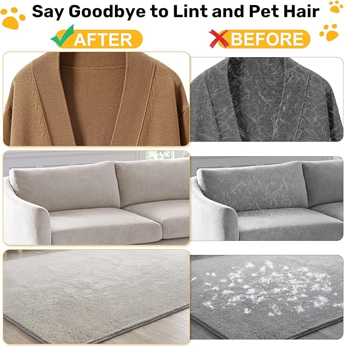 2Pcs Pet Hair Removal Glove for Dogs and Cats Hair Romover