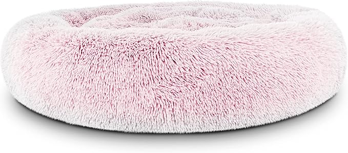 The Dog’s Bed Sound Sleep Original Calming Dog & Cat Bed, Anti-Anxiety Plush Faux Fur Donut Nest Snuggler, with Removable Cover