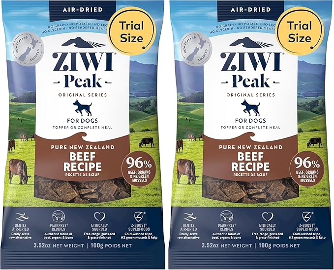 ZIWI Peak Air-Dried Dog Food, Beef | High Protein | Grain Free | Limited Ingredient | Pack of 2