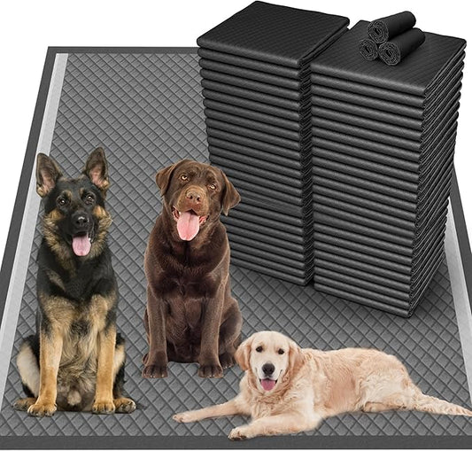 36"x36" Activated Charcoal Pee Pads for Dogs , 50 Count, Extra Large, Super Absorbent, Leakproof and Odor Resistant, Disposable Puppy Pads, Pet Training Pads, Potty Pads
