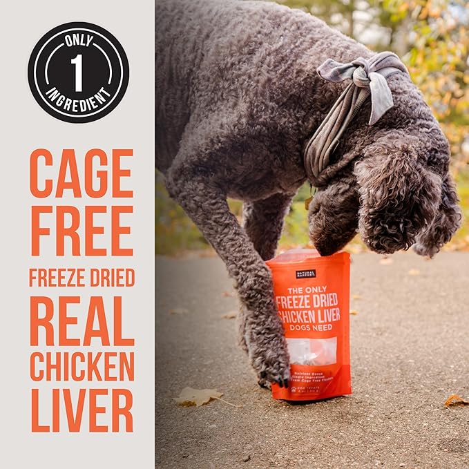Natural Rapport Chicken Liver Dog Treats - The Only Freeze Dried Chicken Liver Dogs Need - Grain-Free Chicken Bites, Dog Treats for Small and Large Dogs (4 oz.)