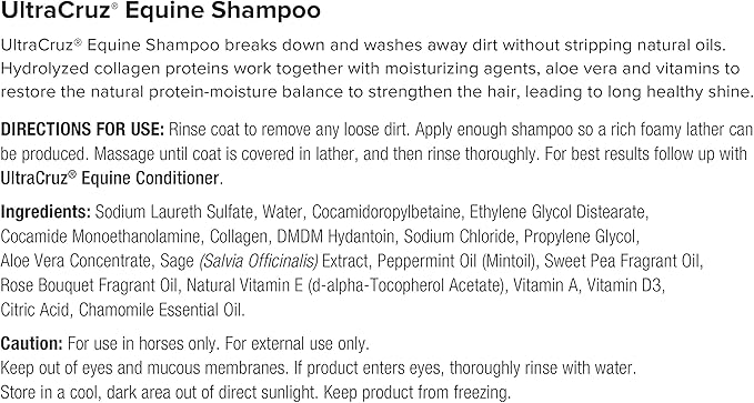 UltraCruz® Equine Shampoo, 4 x 1 Gallon