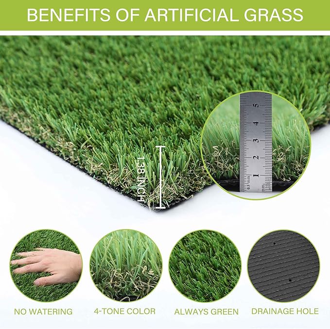 SunTurf Dogs Grass for Potty Training, Artificial Grass for Dogs Puppy Fake Grass Pads 3×5ft Large Supplies Pets Litter Rugs for Puppy Training