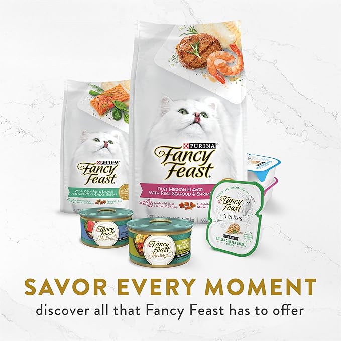Purina Fancy Feast Lickable Broth Topper Complement Creamy Wet Cat Food Variety Pack - (Pack of 12) 1.4 oz. Pouches