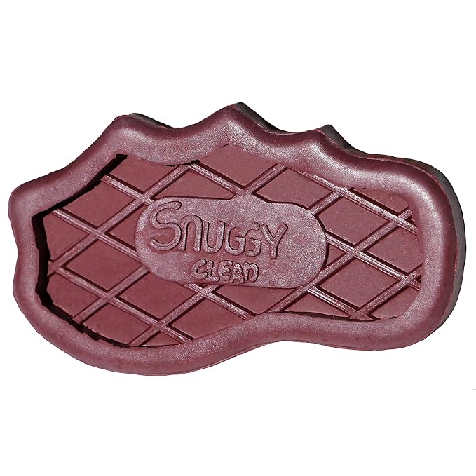 Grewal Equestrian Snuggy Clean Large Teeth Rubber Groomer Curry (Burgundy)