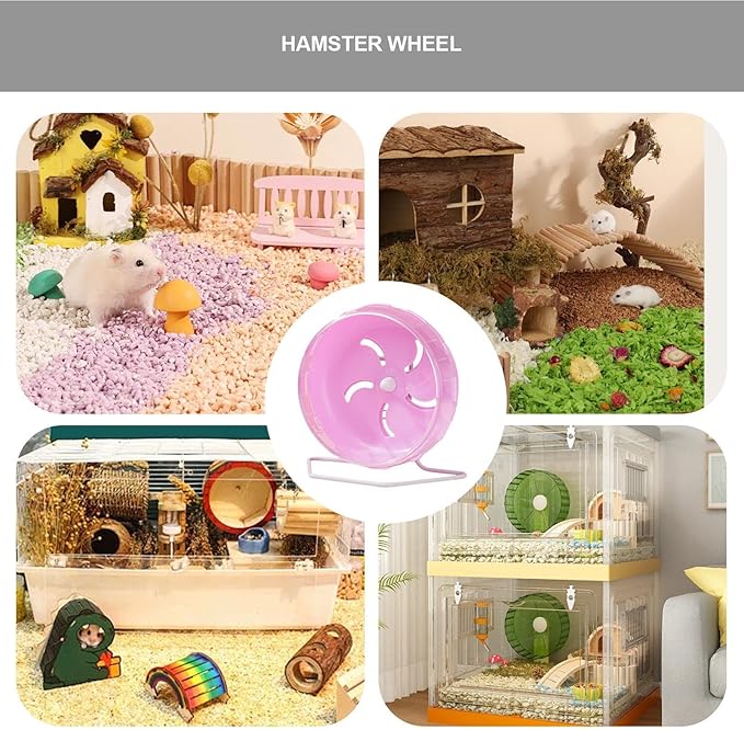 Doefo Silent Hamster Wheel 6 Inch - Quiet Hamster Wheel Dwarf Hamster Toys | Hamster Exercise Wheels Small Animal Toys, Exercise Wheel for Hamsters, Gerbils, Mice, Hedgehog