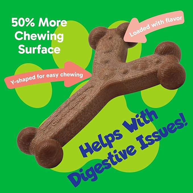 Chew'ems Durable Chewy Dog Toys | Long-Lasting & Flavorful Chew Dog Toys, Large Dog Breeds | Large Dogs, Salmon-Flavored (Pack of 2)