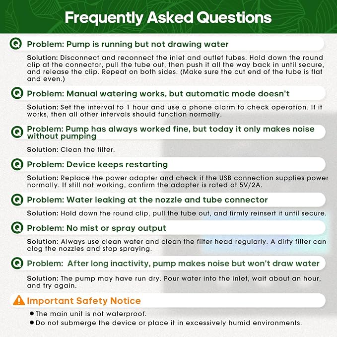 Reptile Smart Mister, Reptile Humidifiers Misting System Automatic with Timer, Terrariums Humidifier with 360°Adjustable Misting Nozzles, Spray Kit for Rainforest Plants Amphibian