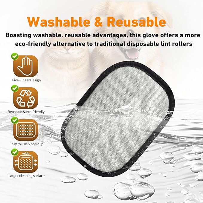 Electrostatic Pet Hair Remover Glove,Magic Brush Pet Hair,Sniffy Universe Dog Brush,Pet Hair Removal Gloves for Pet Hair,Reusable Cat & Dog Hair Remover for Carpet, Curtain(2pcs)