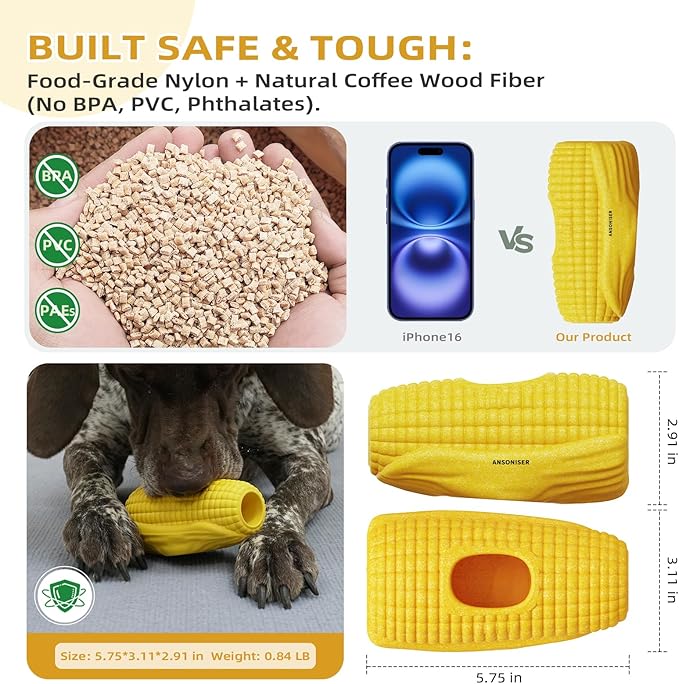 Stuffed Frozen Dog Treat Toy, Interactive Dog Puzzle Toy, Indestructible Dog Toy for Aggressive chewers, Keeps Them Busy - Provides Mental Enrichment - Easy to Clean