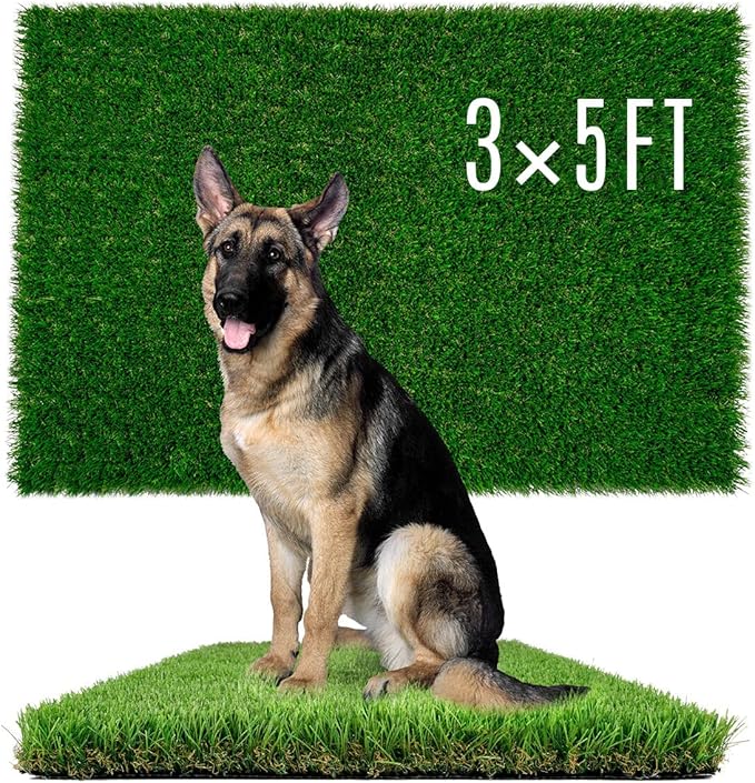 SunTurf Dogs Grass for Potty Training, Artificial Grass for Dogs Puppy Fake Grass Pads 3×5ft Large Supplies Pets Litter Rugs for Puppy Training