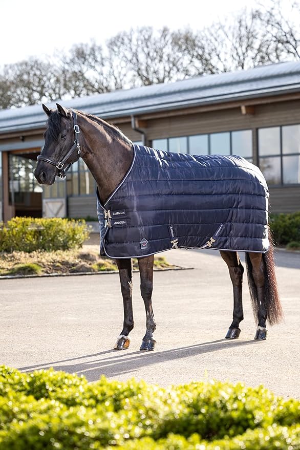 LeMieux Arika Stable-Tek 100g Blanket - Diamond Ripstop Outer - Breathable and Stain Repellent - Navy - 69"