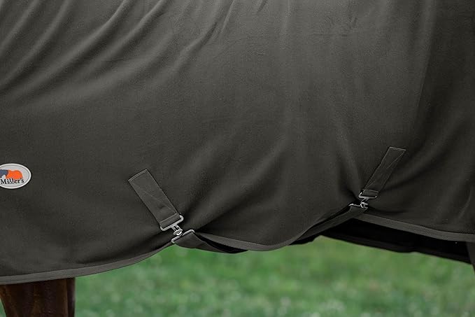 Miller's Standard Neck Fleece Cooler for Horses -Dark Green -81