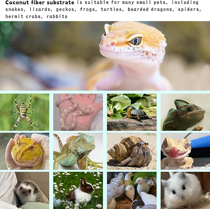 Hamiledyi 118x15.7in Reptile Carpet Coconut Fiber Substrate Large Coco Liner Roll Lizard Cage Mat Natural Coco Fiber Bedding for Bearded Dragon Turtles Iguana Tortoise Pad Garden Decoration