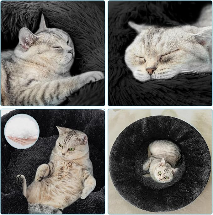 Nisrada Dog Bed for Small Medium Large Dogs, 20 inch Calming Dogs Bed, Washable-Round Cozy Soft Pet Bed for Puppy and Kitten with Slip-Resistant Bottom