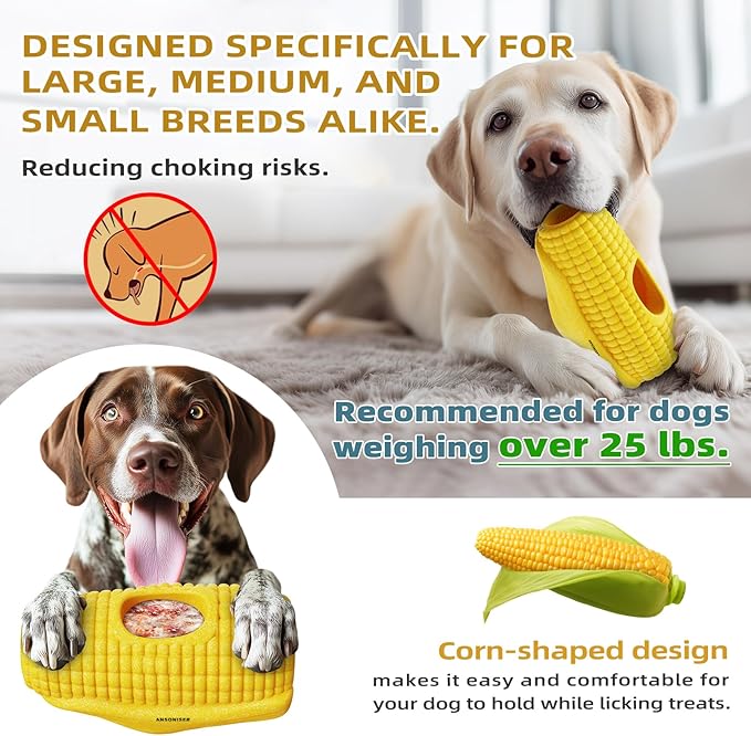 Stuffed Frozen Dog Treat Toy, Interactive Dog Puzzle Toy, Indestructible Dog Toy for Aggressive chewers, Keeps Them Busy - Provides Mental Enrichment - Easy to Clean