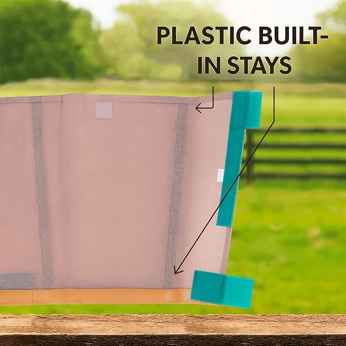 Horse Fly Boots - Horse Fly Protection, Fly Boots for Horses, Breathable Mesh [Set of 4], Heat-Reflective Light Grey, Adjust. Velcro, Durable Stays, Protective Leg Wear