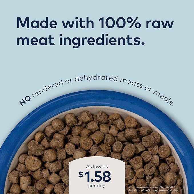 ZIWI Peak Steam & Dried Cat Food – Beef w/Southern Blue Whiting Fish - High Protein, Skin & Coat Health, Low Carb, for All Life Stages (28.8oz)