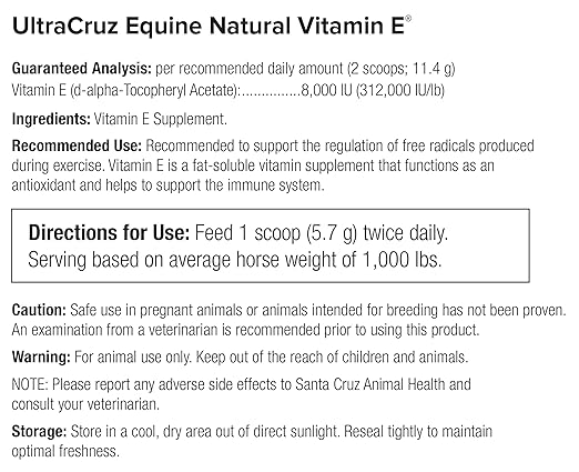 UltraCruz Equine Natural Vitamin E®, Powder, 0.75 lb