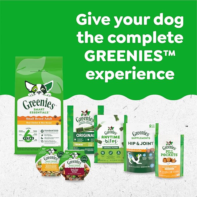 Greenies Large Dental Dog Treats, 3-Flavor Variety Pack, (3) 12 oz. Pouches, (24 Treats)