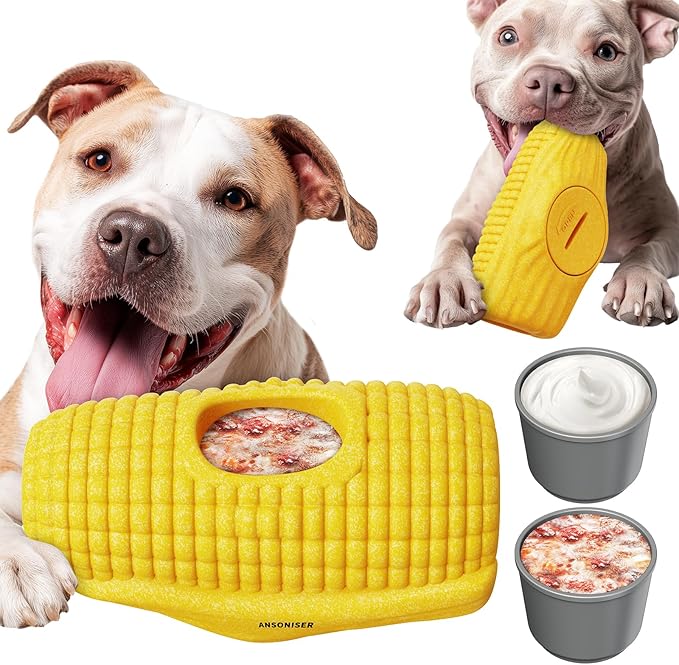 Stuffed Frozen Dog Treat Toy, Interactive Dog Puzzle Toy, Indestructible Dog Toy for Aggressive chewers, Keeps Them Busy - Provides Mental Enrichment - Easy to Clean