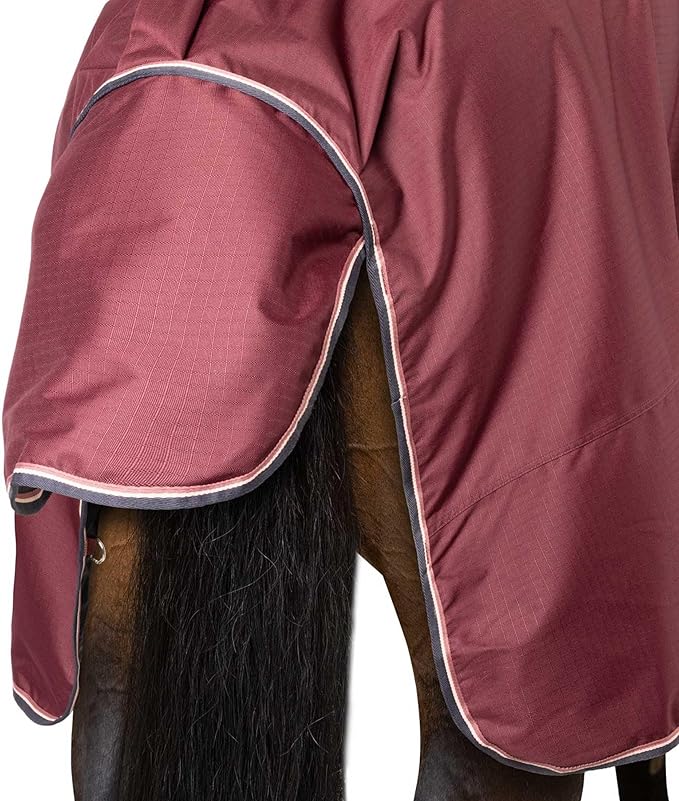 HORZE Glasgow Light Weight Waterproof Turnout Horse Sheet (No Fill) - Burgundy - 69 in