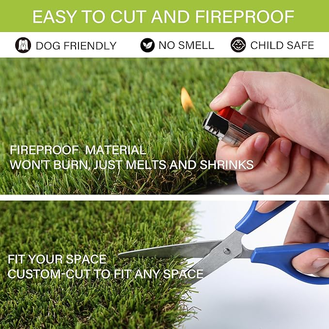 SUNTURF Dog Grass Pads 6 x 8 FT Artificial Grass Pee Pads for Dogs Potty Fake Grass Rug Turf Mat for Dogs Training Indoor Outdoor Garden Lawn Artificial Grass Rug