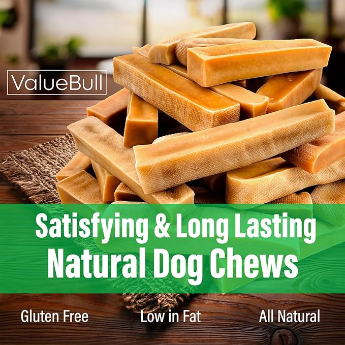 ValueBull Himalayan Yak Cheese Dog Chews, Extra Extra Large, 50 ct Wholesale Pack - Long Lasting for Aggressive Chewers, All Natural, Healthy & Safe, Low Odor Nepal Yak Milk Chews