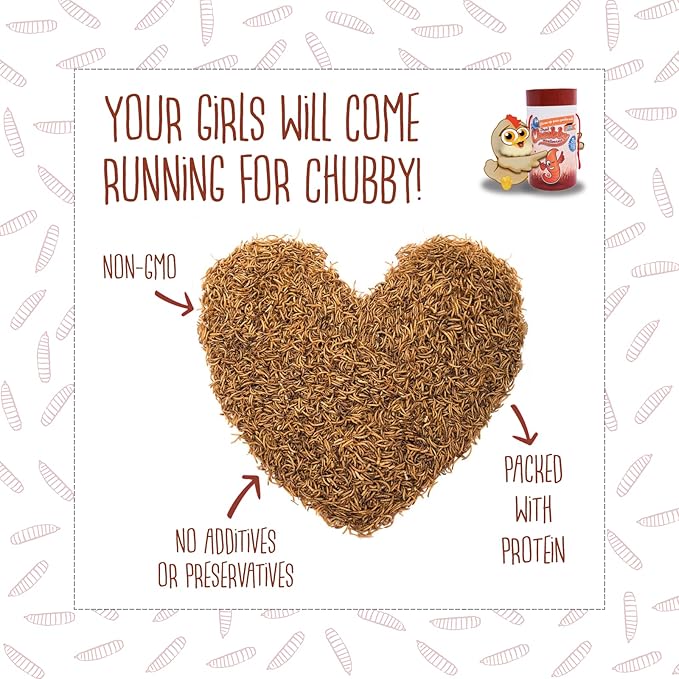 Chubby Mealworms 7LB Bulk Dried Mealworms High Protein Treat for Chickens, Ducks, Birds and Much More
