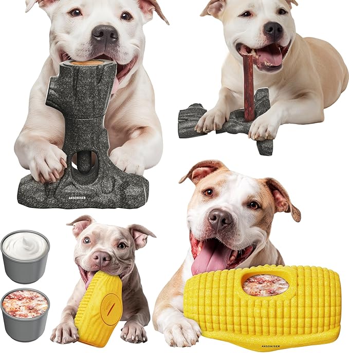 Dog Enrichment Toy - Bully Stick Holder, Indestructible Dog Toy for Aggressive Chewers, Keeps Them Busy - Provides Mental Enrichment - Durable - Food Grade - Easy to Clean(2-Pack Bundle)