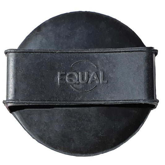 Grewal Equestrian Round Curry Comb with Handle (Black)