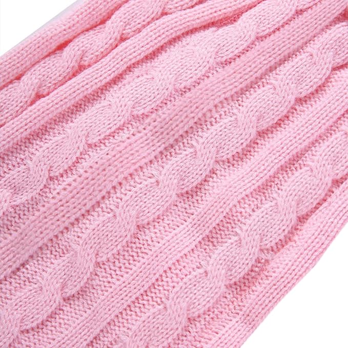 CHBORCHICEN Small Dog Sweaters Knitted Pet Cat Warm Dog Sweatshirt Winter Clothes Kitten Puppy Sweater (Large,Pink)