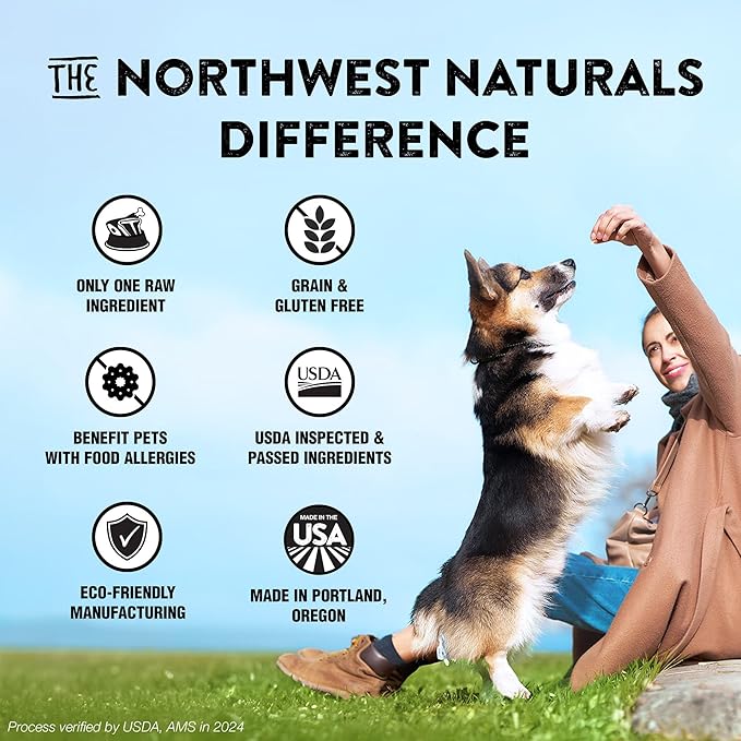 Northwest Naturals Raw Rewards Freeze-Dried Shrimp Treats for Dogs and Cats - Bite-Sized Pieces - Healthy, 1 Ingredient, Human Grade Ingredients, All Natural, Proudly Made in USA, 1 Oz (Pack of 3)