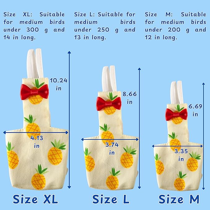 Birds Pigeon Diaper Pants Harness and Leash, Bird Diapers for Pigeons and Leash Harness, Diapers for Birds Cockatiel Parrot, Parakeet Diaper, Pigeon Pants, Parrot Clothes for Bird (XL-Watermelon)