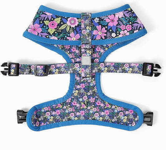 Lucky Love Dog, Girl Reversible Dog Vest, Purple Floral Pattern Large Dog Vest, Primrose, Large