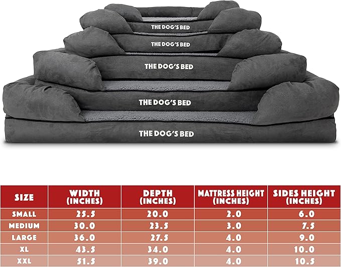 The Dog's Bed Replacement Outer Cover ONLY (Outer Cover ONLY - NO Bed, NO Waterproof Inner) for The Dog's Bed, Washable Plush Fabric, Extra Large (Grey Plush)