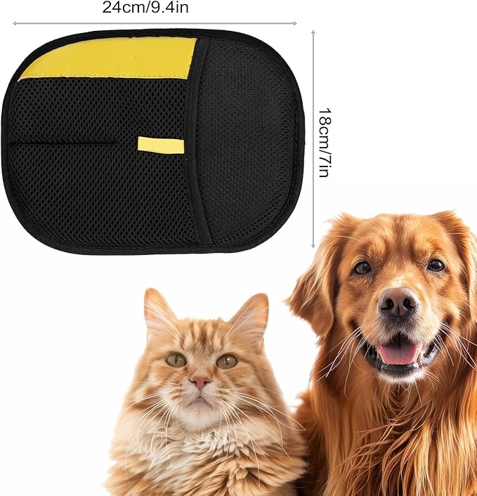 3PCS Pet Hair Removal Gloves Electrostatic Reusable Grooming Gloves for Cats & Dogs Efficient Hair Remover for Furniture, Couch, Carpet & Curtains Upgrade Pet Grooming Tool