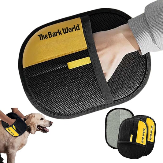 Pet Hair Removal Gloves 2-Pack – Electrostatic Reusable Fur Remover Mitts for Cat & Dog Hair – Washable Lint Remover for Couch, Clothes, Car & Pet Beds