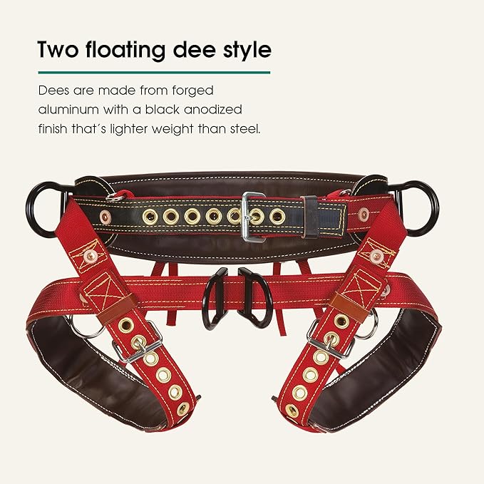 Weaver Leather WLC 560 2 Floating Dee with Padded Nylon Leg Straps