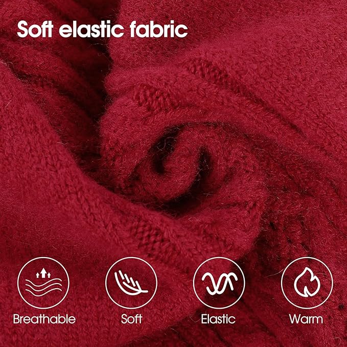 SAWMONG Dog Sweater for Small Dogs, Turtleneck Knitted Pullover Sweatshirt, Classic Winter Warm Pet Sweater for Boy Girl Cat Sweater (Red, S)