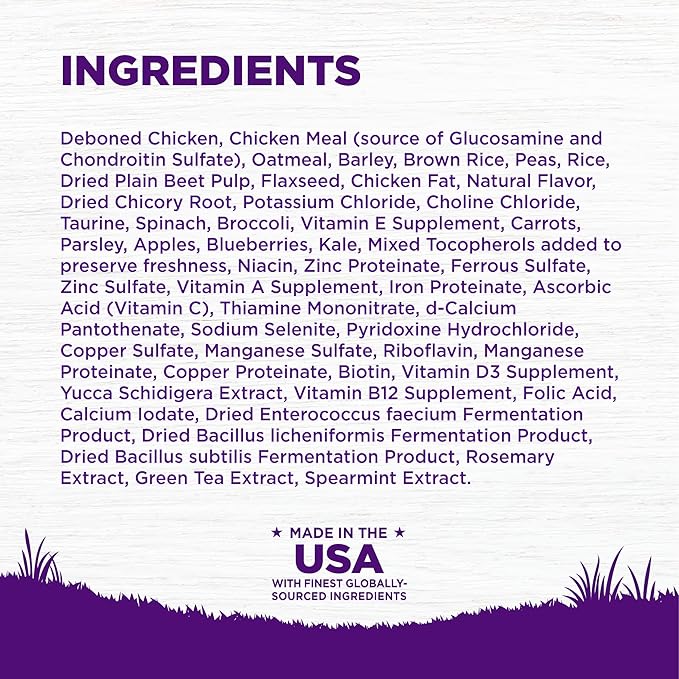 Wellness Complete Health Senior Dry Dog Food with Grains, Natural Ingredients, Made in USA with Real Meat, All Breeds (Chicken & Barley, 30-Pound Bag)