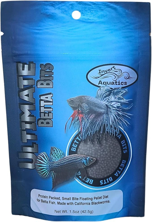 Ultimate Betta Bits - Protein Packed, Blackworm Based Floating Pellet Betta Food